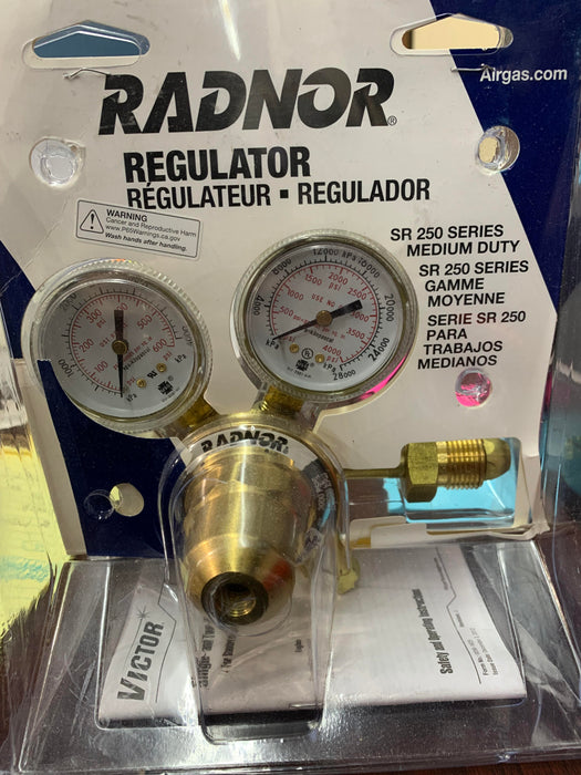 RADNOR SR250-500-580, Nitrogen Gas Purge Regulator, Single Stage