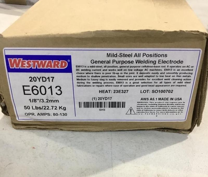 Westward 14" General Purpose Welding Electrode 1/8" Dia., AWS E6013, 50 lbs