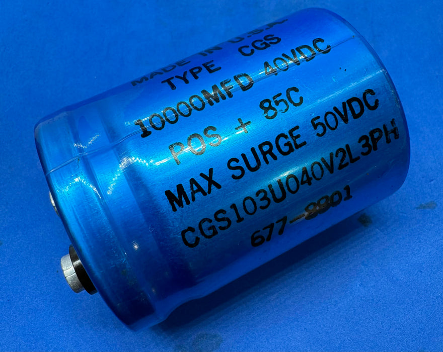 MALLORY CGS103U040V2L3PH CGS 10000MFD 40VDC CAPACITOR