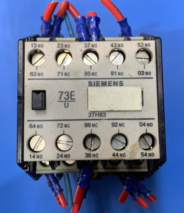 SIEMENS 3TH83 46-0A 10POLE 120VAC 50/60HZ CONTACTOR RELAY