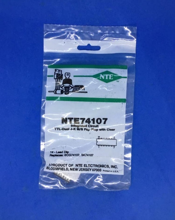 NTE74107 TTL-Dual J-K M/S Flip-Flop with Clear Integrated Circuit