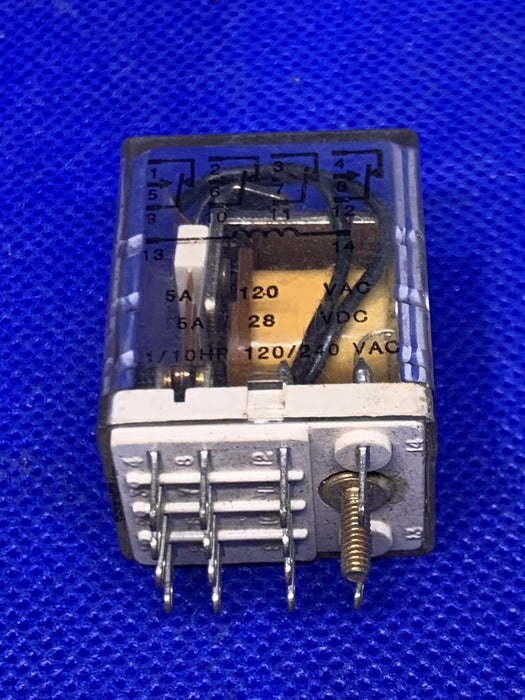 Square D 8501 RS14 ser B 120 volt Cube Relay RS14