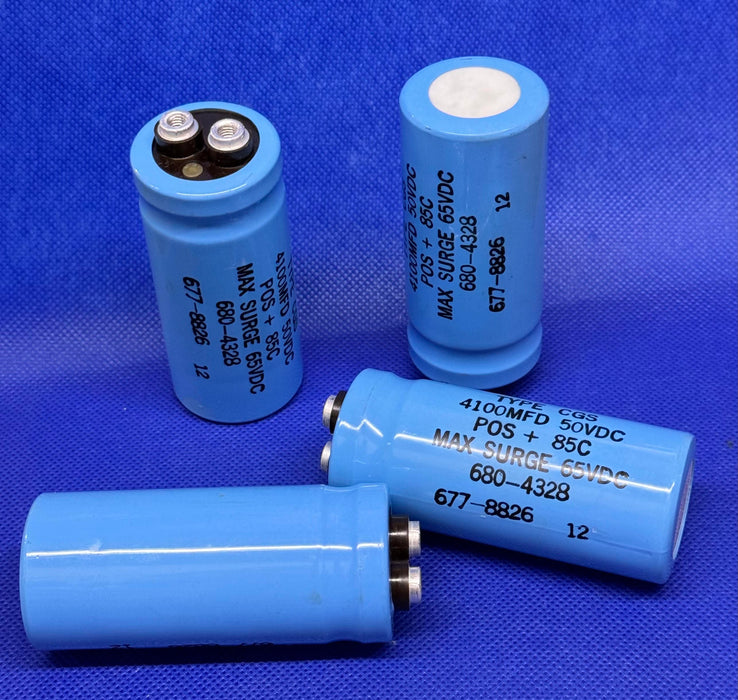 Aerovox M Capacitor 4100MFD 50VDC POS + 85C Max Surge 65VDC 680-4328 677-8826 12