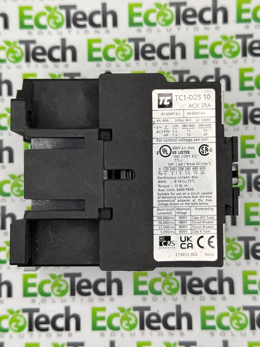SHAMROCK TC1-D2510-G6 N 25A 600V 3P 120/60 VACV