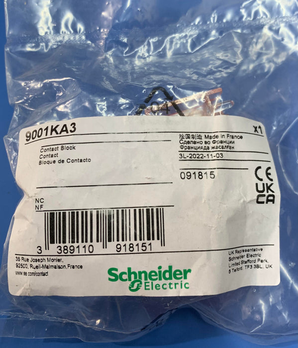 Schneider Electric 9001KA3 Contact Block, 1Nc, 30Mm