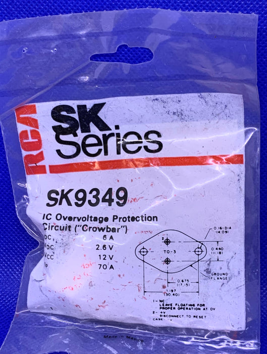 RCA SK9349 IC Overvoltage Protection Circuit "Crowbar"