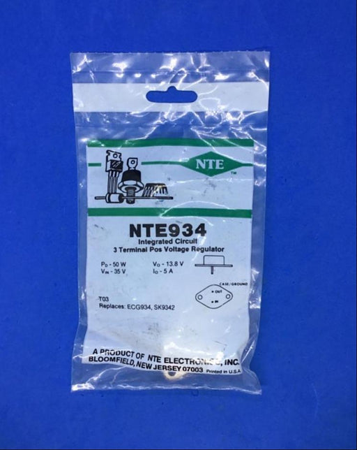 NTE Electronics NTE934 IC 3 Terminal Pos Voltage Regulator (replaces ECG934, SK9342) - EcoTech Solutions Inc.
