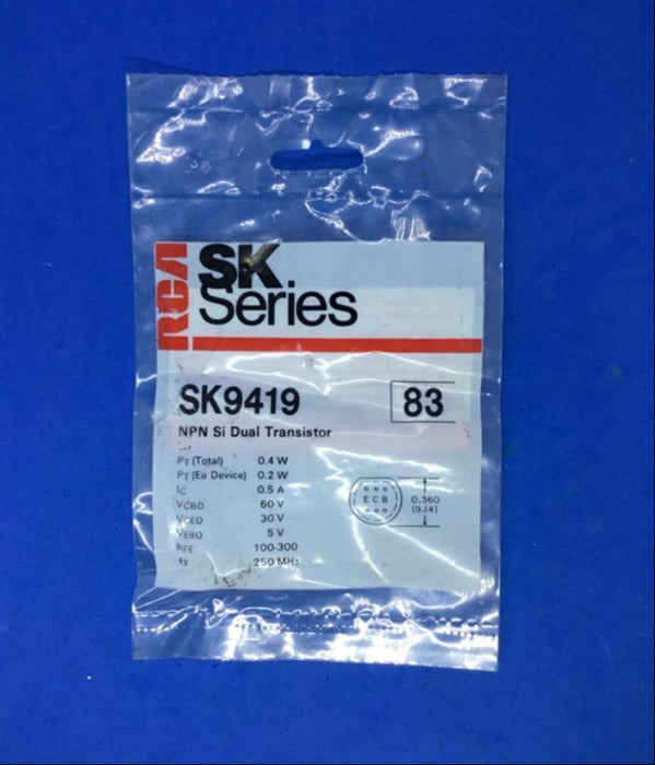 RCA SK9419 NPN Si Dual Transistor (NTE83, TCG83)