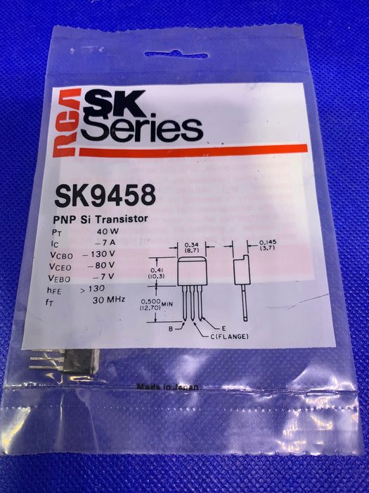 RCA SK9458 PNP Si Transistor 40W 3PIN