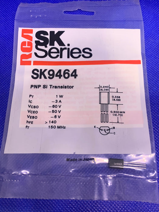 RCA SK9464 PNP Si Transistor 1W 13A 150MHz