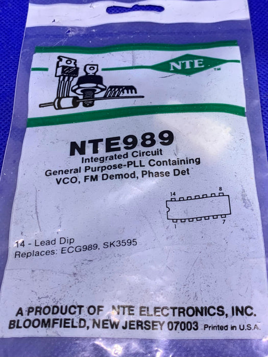 NTE Electronics NTE989 IC 500KHZ, 14-DIP