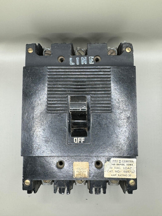 Square D 989730 3 Pole 30 Amp 480 Vac Circuit Breaker (G4)