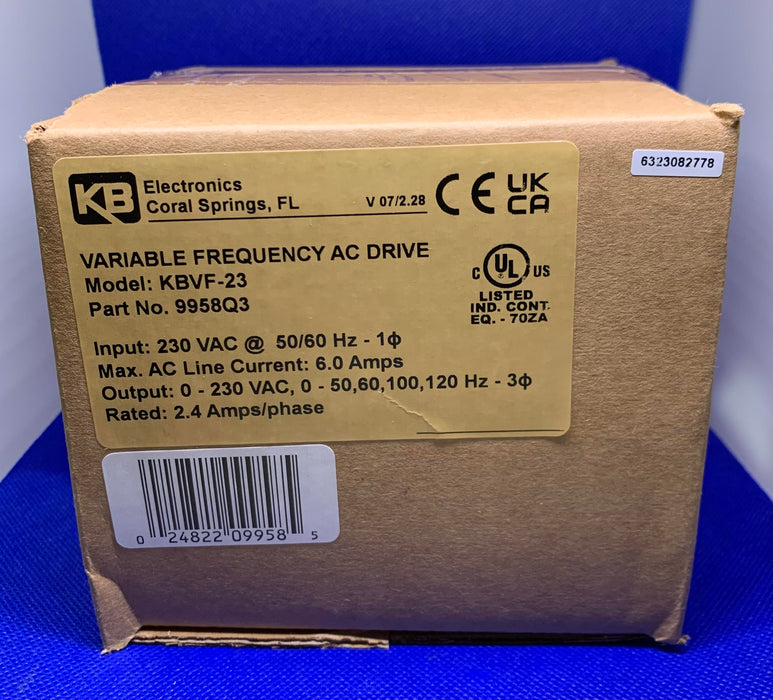 KB ELECTRONICS KBVF-23 (9958Q3) Frequency AC Drives Chassis Inverter