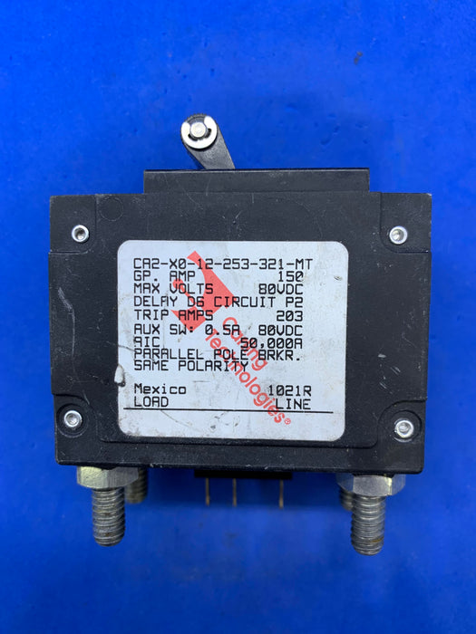 CARLING TECHNOLOGIES CA2-X0-12-253-321-M 2POLE 150AMP 80VDC