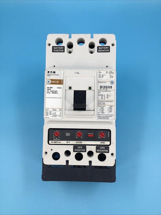 Eaton HKD-DC HKDDC3400F 400 Amp 600V 3 Pole