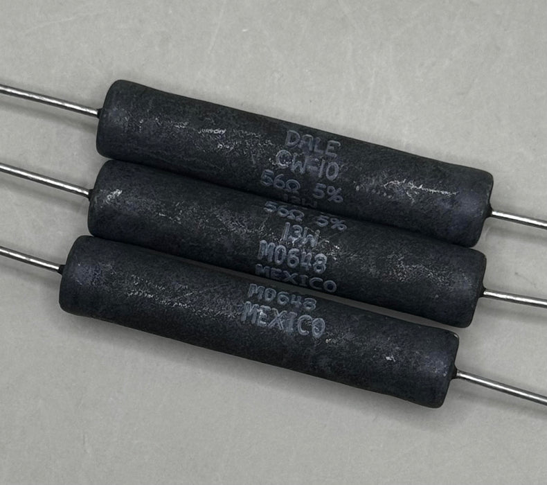 10pk Dale CW-10 56 Ohms 5% 13W Wirewound Through Hole Resistors