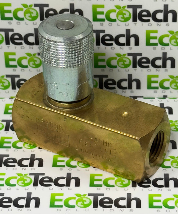 Parker F800B FLOW CONTROL VALVE 15 GPM MAX. FLOW 2,000 PSI MAX. PRESSURE BRASS