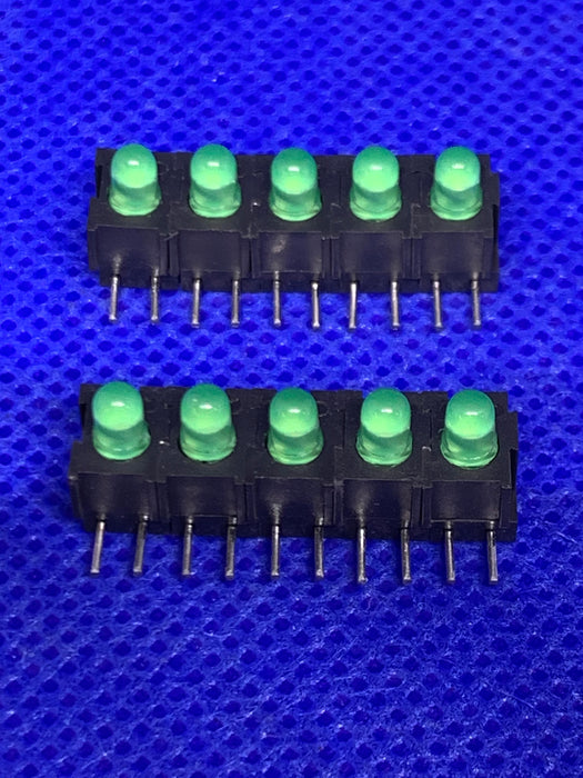 10pack Like H100CGD LED Circuit Board Indicator Single Green 3mm, 2.2V