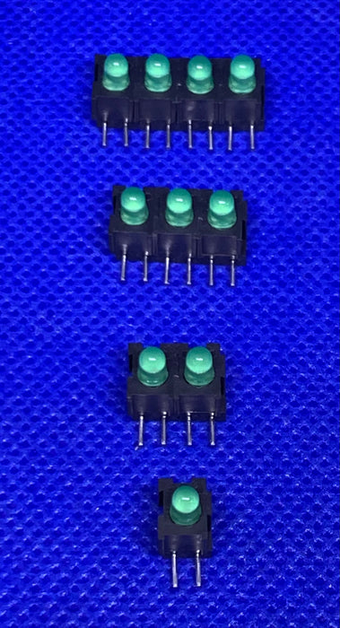 10pack Like H100CGD LED Circuit Board Indicator Single Green 3mm, 2.2V