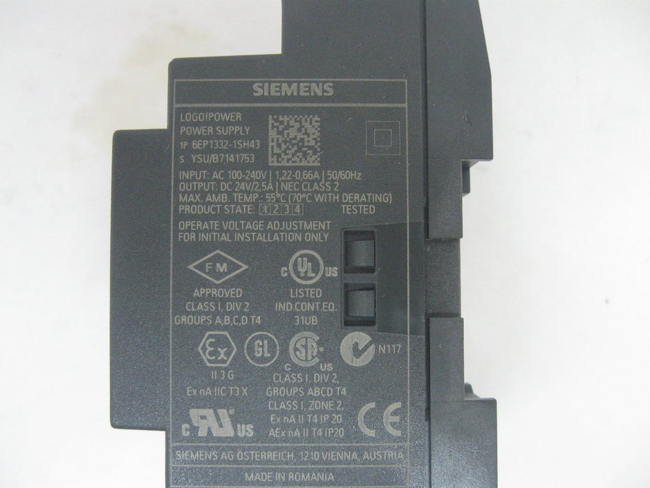 Siemens 6EP1332-1SH43 LOGOPOWER Power Supply 6EP13321SH43