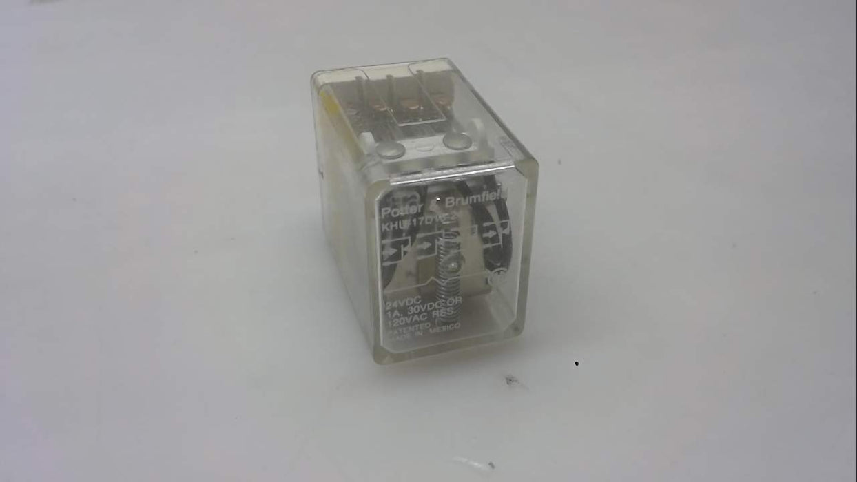 TE CONNECTIVITY/POTTER & BRUMFIELD KHU-17D16-24 Power Relay, 4PDT, 24VDC, 1A, Plug in