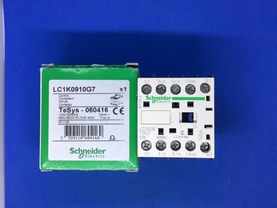 SCHNEIDER LC1K0910G7 CONTACTOR 3 POLE 120VAC