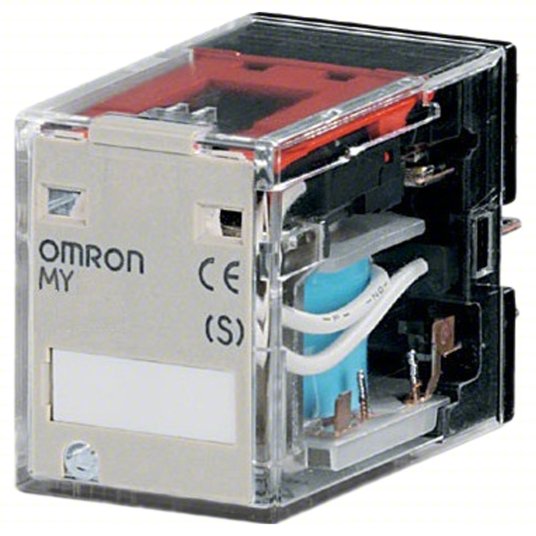 Omron MY2N-D2 DC24 (S) General Purpose Relay Standard Coil Polarity LED Indicator DC Only Built-In Diode Type Plug-In Socket/Solder Terminals Double Pole Double Throw Contacts 37.7 mA Rated Load Current 24 VDC Rated Load Voltage