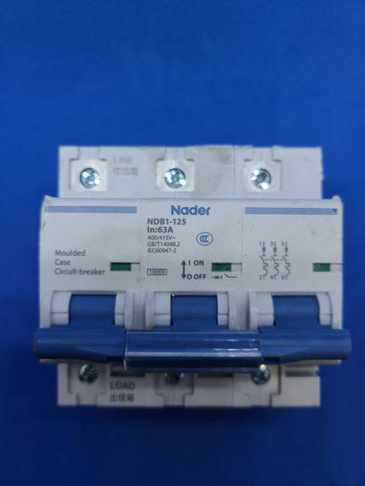 NADER NDB1-125 IN63 3POLE CIRCUIT BREAKER