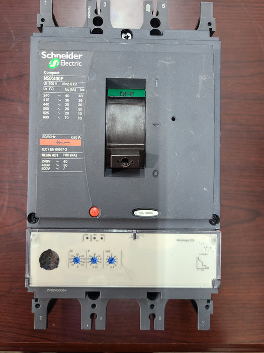 Schneider Electric Compact circuit breaker NSX400F 400 Amp 3 Poles