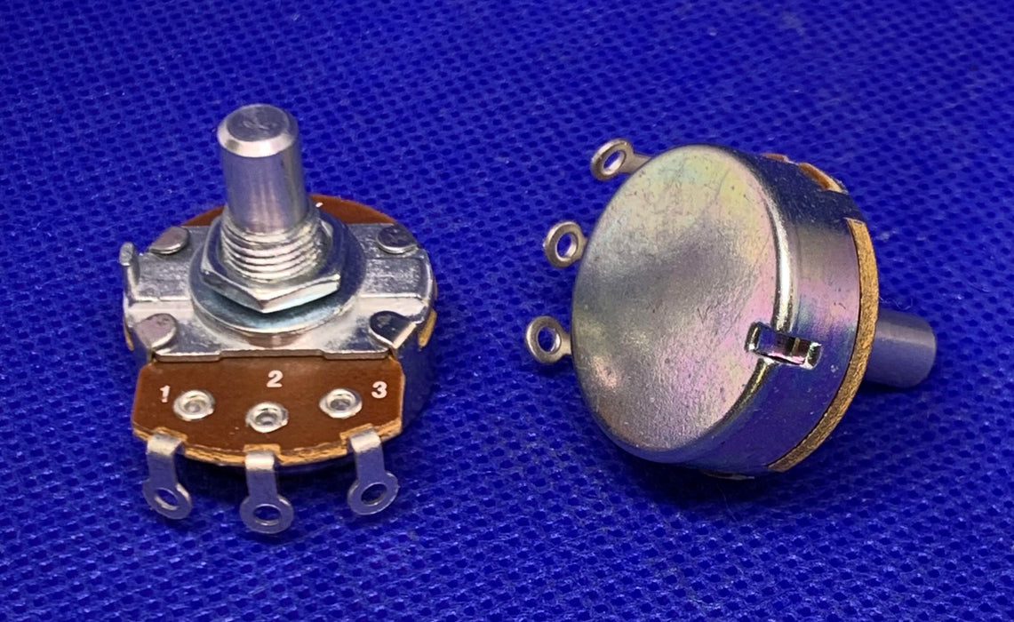 2pc 24mm 10K Ohm 1/2W (500mW) Potentiometer Linear Taper Round Shaft