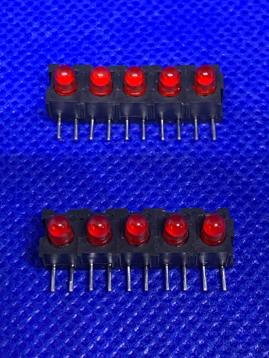 10pack Like H100CRD LED Circuit Board Indicator Single Red 3mm, 1.7V