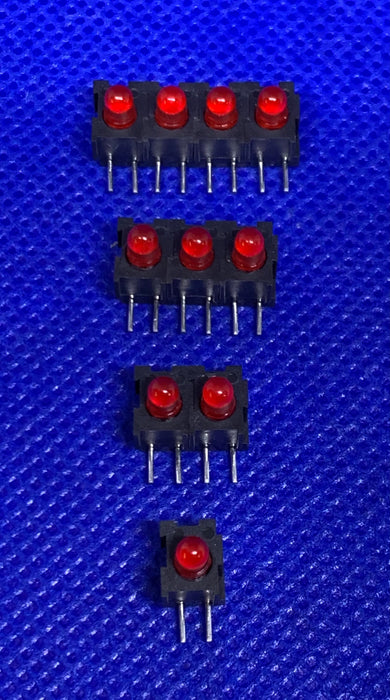 10pack Like H100CRD LED Circuit Board Indicator Single Red 3mm, 1.7V