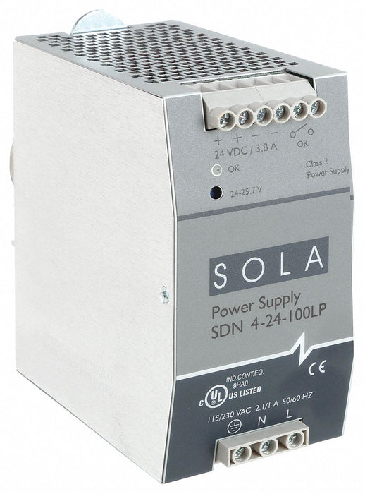 Sola/Hevi-Duty SDN4-24-100LP Dc Power Supply 24Vdc 3.8A 47-63Hz