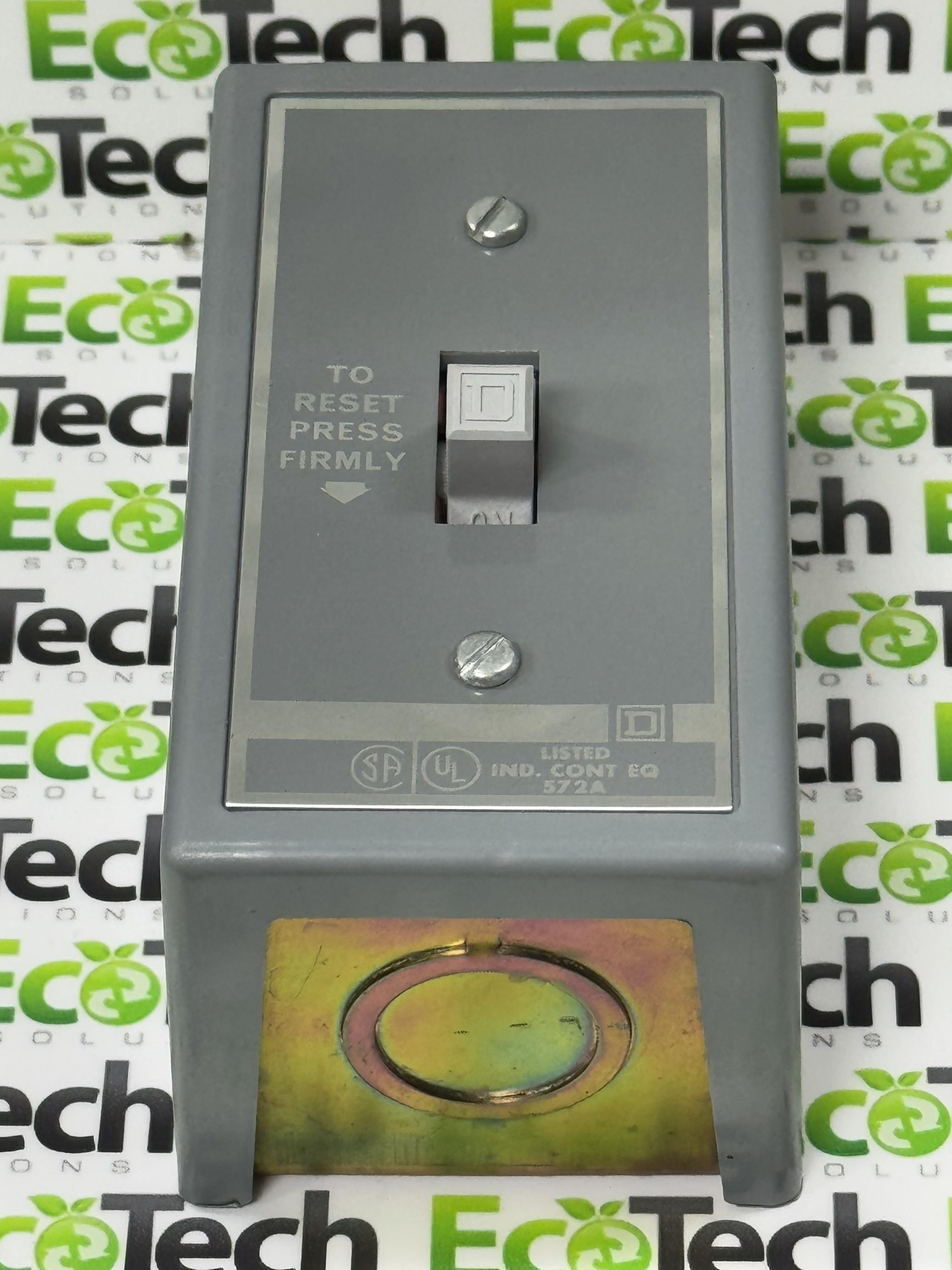 SQUARE D 2510FG2 TOGGLE MANUAL STARTER OPERATOR NEMA TYPE1 ENCLOSURE