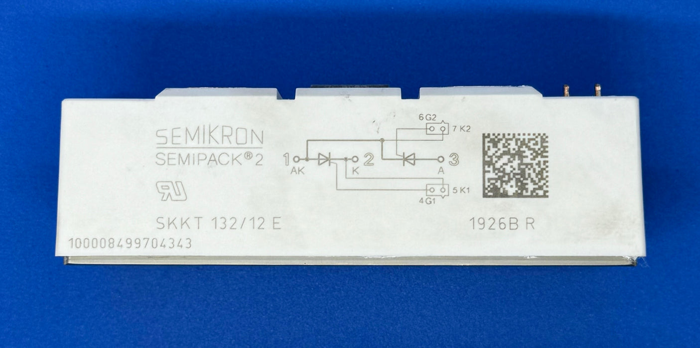 SEMIKRON SKKT 132/12 E Thyristor Module; Dual; 1200V: 130 A @ 87C On-State