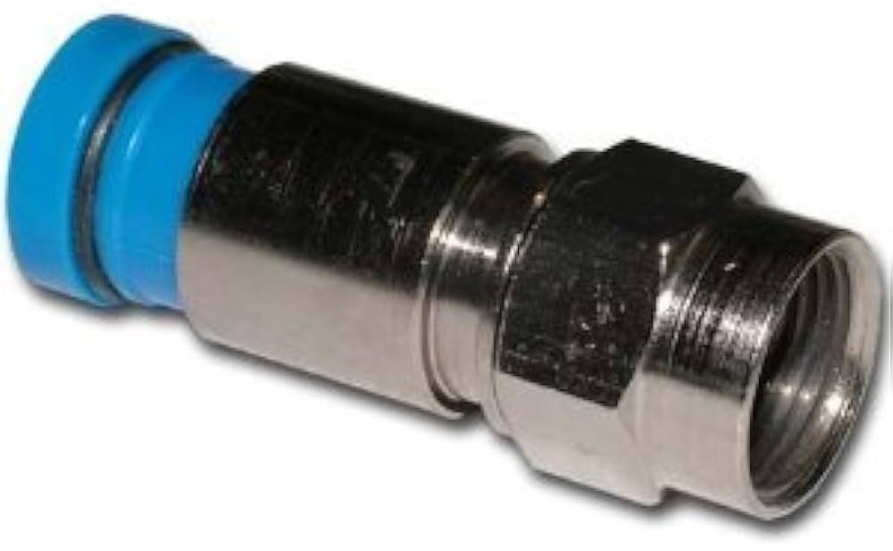 Belden SNS1P6 RG6 Coax Cable Compression F Connectors Blue Snap-N-Seal