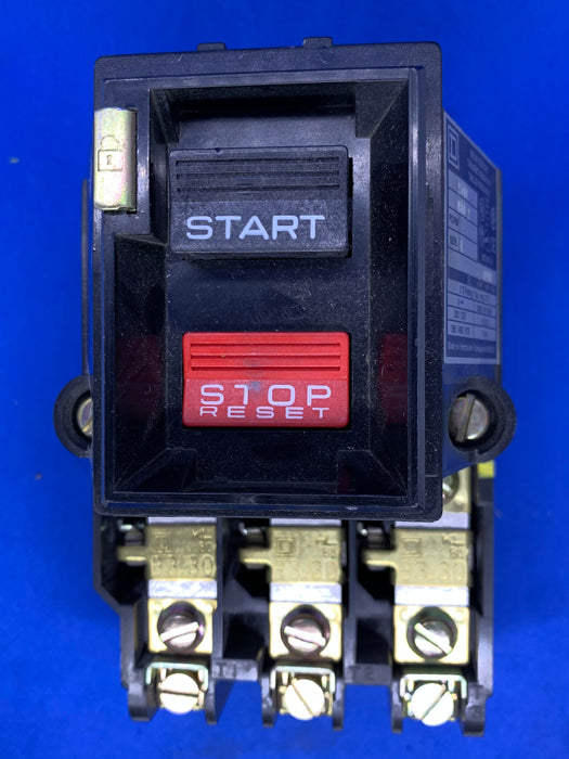 SQUARE D 2510MBO2 SIZE 0 MANUAL 5HP 18A AMP MOTOR STARTER