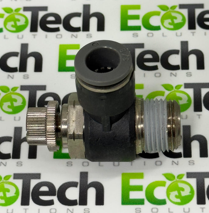 FVS38-38N NITRA pneumatic push-to-connect fitting, elbow flow control valve 3/8"