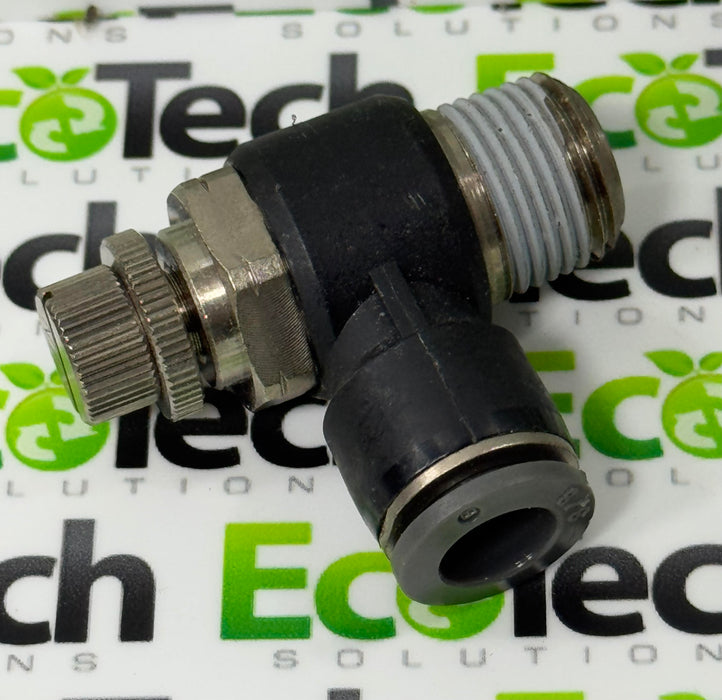 FVS38-38N NITRA pneumatic push-to-connect fitting, elbow flow control valve 3/8"