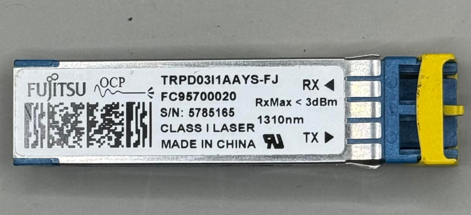 Fujitsu FC95700020 OCP Optical Transceiver TRPD03I1AAYS-FJ 1310nm