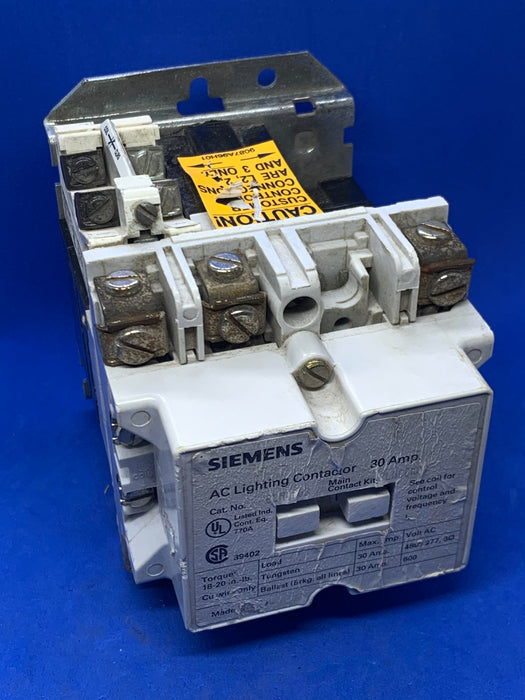 Siemens CLM0D03 AC Lighting Contactor 60 Amp 120v Coil