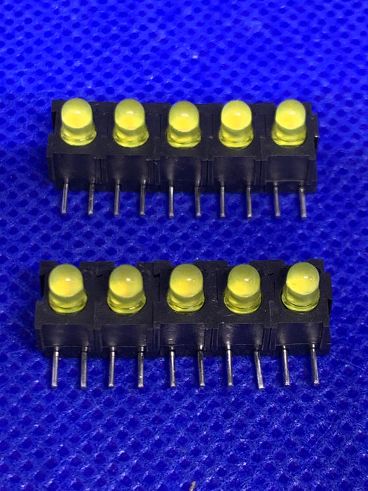 10pack Like H100CYD LED Circuit Board Indicator Single Yellow 3mm, 2.1V