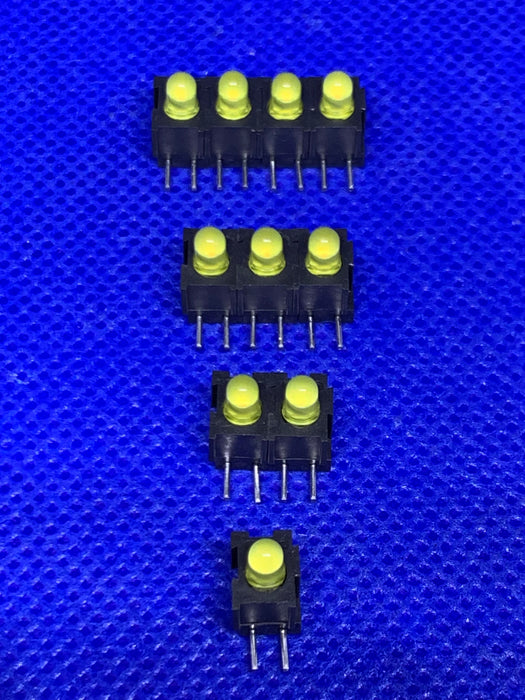 10pack Like H100CYD LED Circuit Board Indicator Single Yellow 3mm, 2.1V