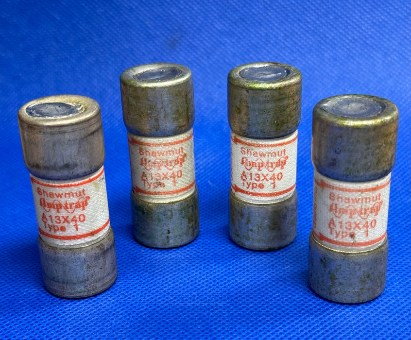 4 Pack Gould Amptrap A13X40 Type 1 Fuse 40 Amps 130 Volts or Less