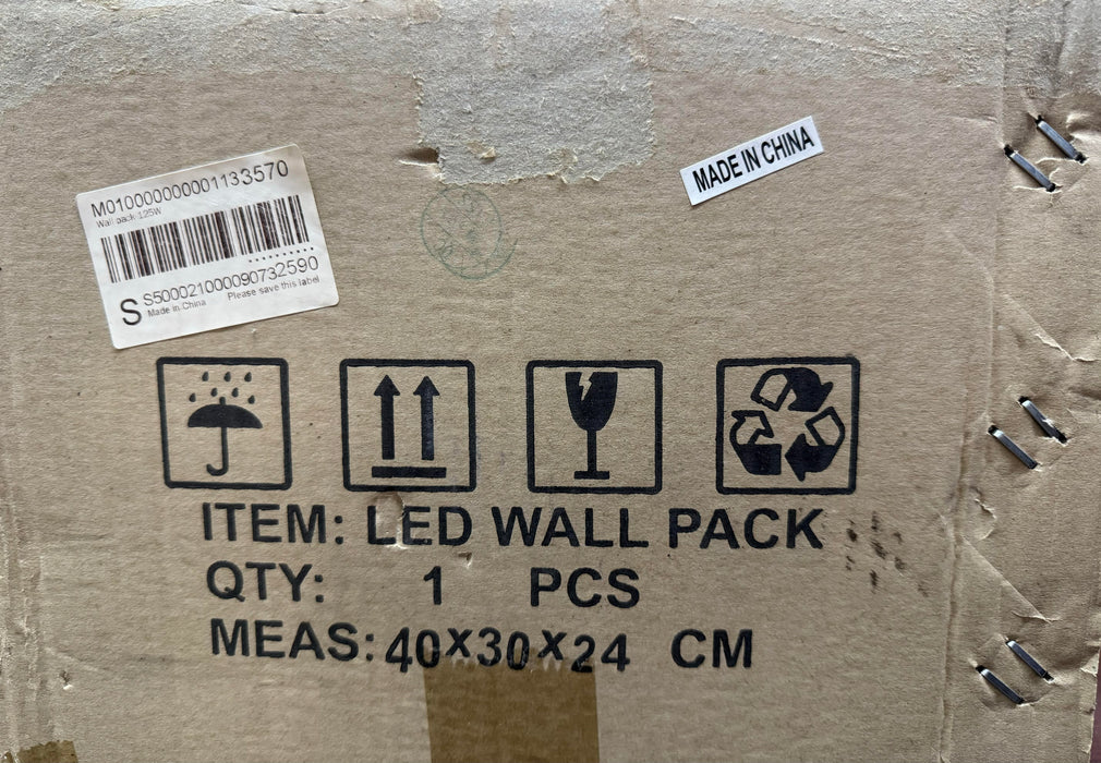 WYZM LED Wall Pack Light 125W 5700K daylight white 100-277V AC 40x30x24 CM