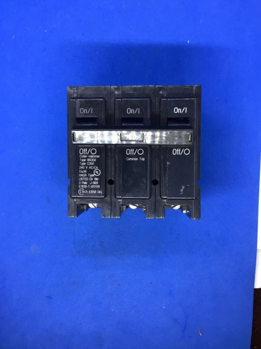 cutler Hammer BR350 BR Series 3 Pole Breaker 50 Amp Circuit Breaker