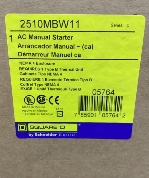 Square D 2510MBW11 AC Manual Starter