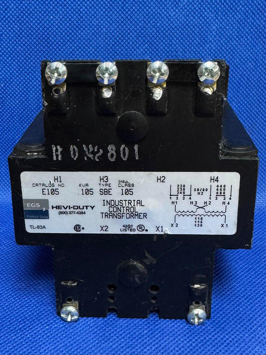EGS E105 Industrial Control Transformer Type SBE Class 105 KVA .105