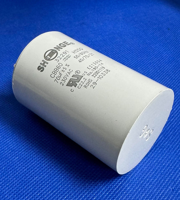 CBB60 Motor Capacitor 70uF 5% 50/60Hz 230VAC 29-10338