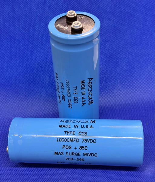 (1) AERO-M CGS103U075V5L3PH screw terminals capacitor 10,000uF 75V Aluminum - EcoTech Solutions Inc.